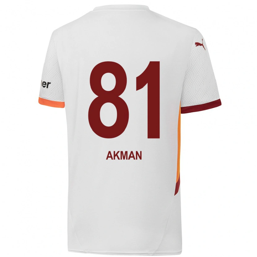 Danxen Kinderen Hamza Akman #81 Wit Geel Rood Uitshirt Uittenue 2024/25 T-Shirt