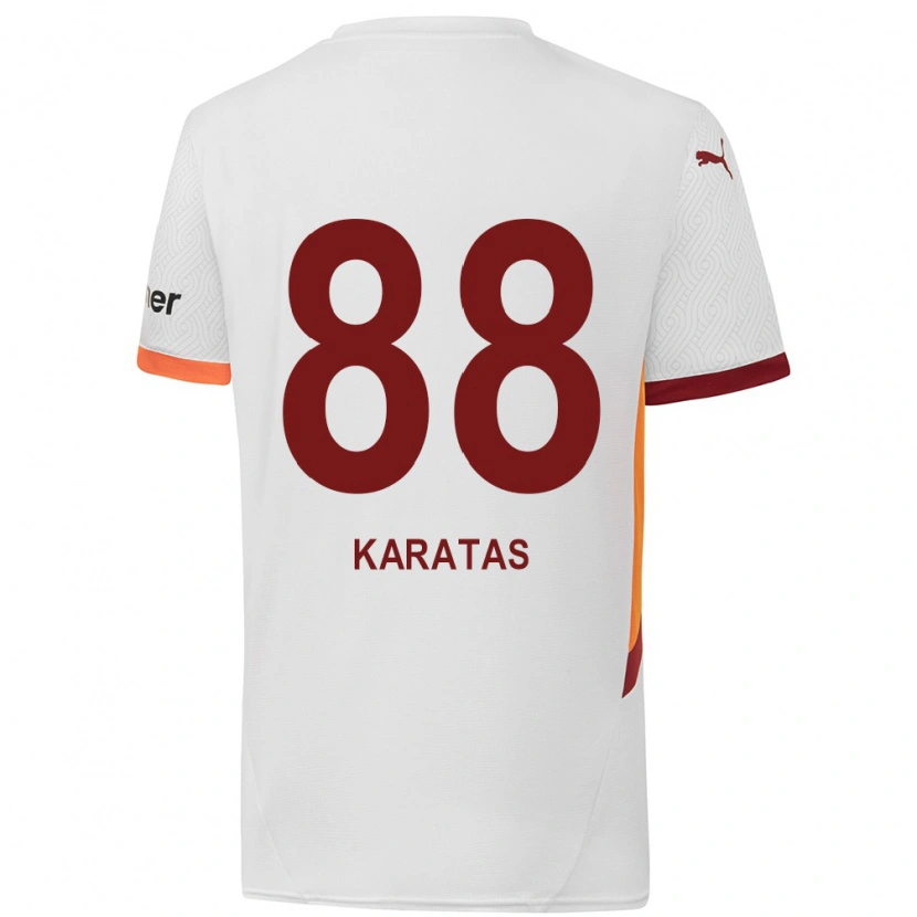 Danxen Kinderen Kazımcan Karataş #88 Wit Geel Rood Uitshirt Uittenue 2024/25 T-Shirt