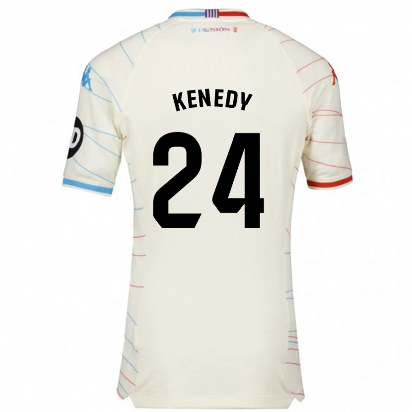 Danxen Kinderen Kenedy #24 Wit Rood Blauw Uitshirt Uittenue 2024/25 T-Shirt