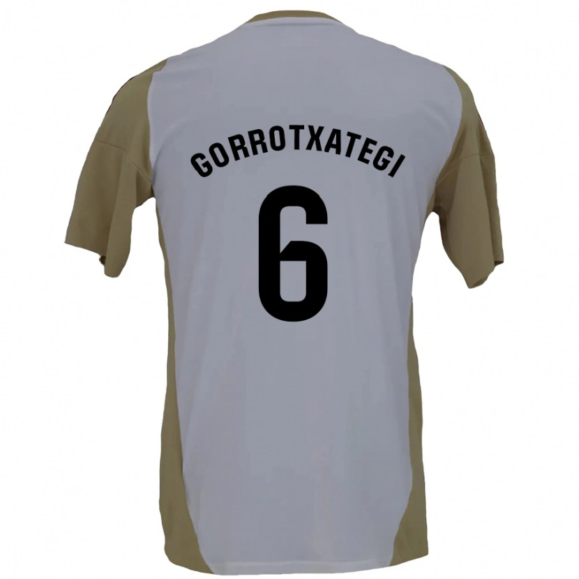 Danxen Kinderen Jon Gorrotxategi #6 Bruin Wit Uitshirt Uittenue 2024/25 T-Shirt