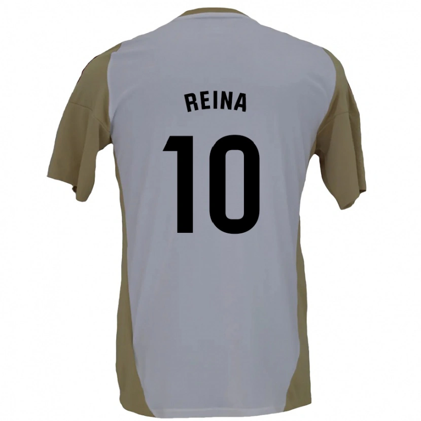 Danxen Kinderen Alberto Reina #10 Bruin Wit Uitshirt Uittenue 2024/25 T-Shirt