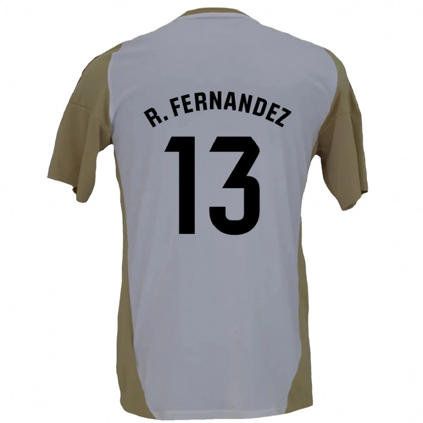 Danxen Kinderen Raúl Fernández #13 Bruin Wit Uitshirt Uittenue 2024/25 T-Shirt