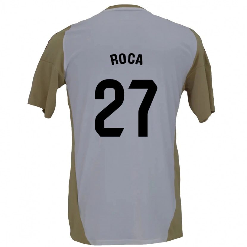 Danxen Kinderen Joel Roca #27 Bruin Wit Uitshirt Uittenue 2024/25 T-Shirt