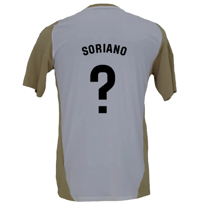 Danxen Kinderen Adrián Soriano #0 Bruin Wit Uitshirt Uittenue 2024/25 T-Shirt