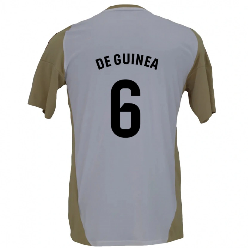 Danxen Kinderen Asier Ortiz De Guinea #6 Bruin Wit Uitshirt Uittenue 2024/25 T-Shirt