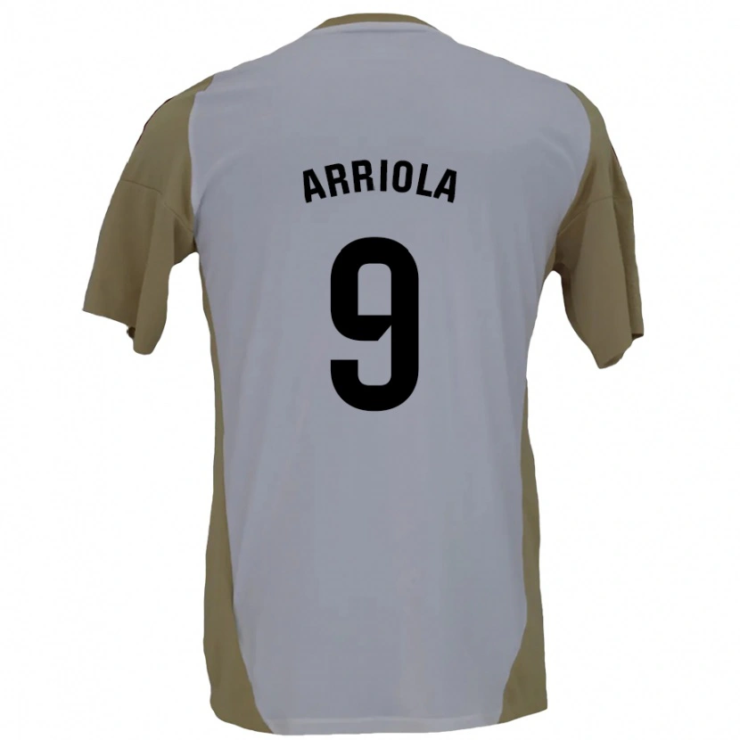 Danxen Kinderen Marcos Arriola #9 Bruin Wit Uitshirt Uittenue 2024/25 T-Shirt