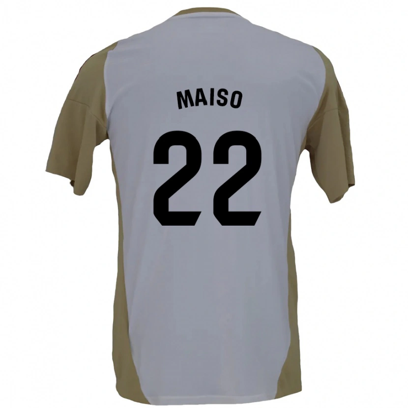 Danxen Kinderen Álvaro Maiso #22 Bruin Wit Uitshirt Uittenue 2024/25 T-Shirt