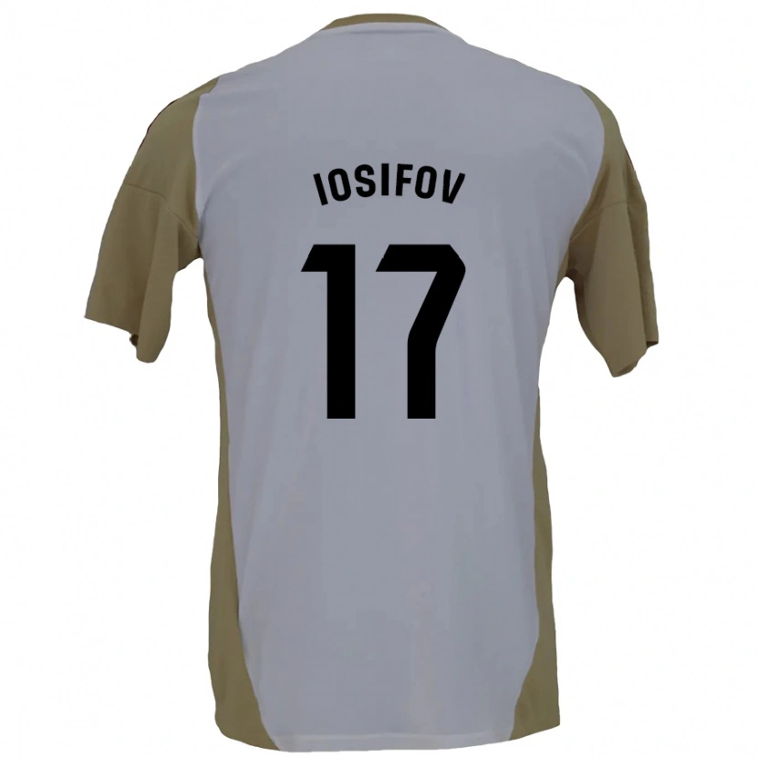 Danxen Kinderen Nikita Iosifov #17 Bruin Wit Uitshirt Uittenue 2024/25 T-Shirt