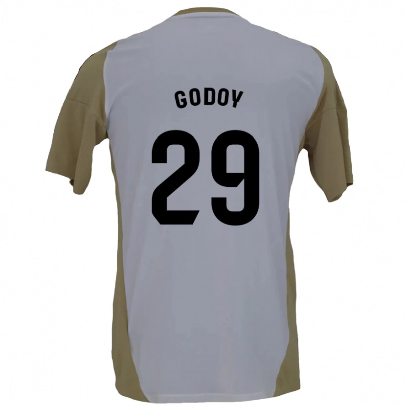 Danxen Kinderen Alan Godoy #29 Bruin Wit Uitshirt Uittenue 2024/25 T-Shirt