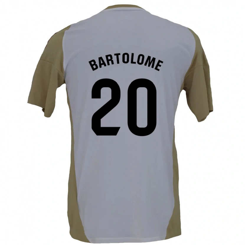 Danxen Kinderen Diego Bartolomé #20 Bruin Wit Uitshirt Uittenue 2024/25 T-Shirt