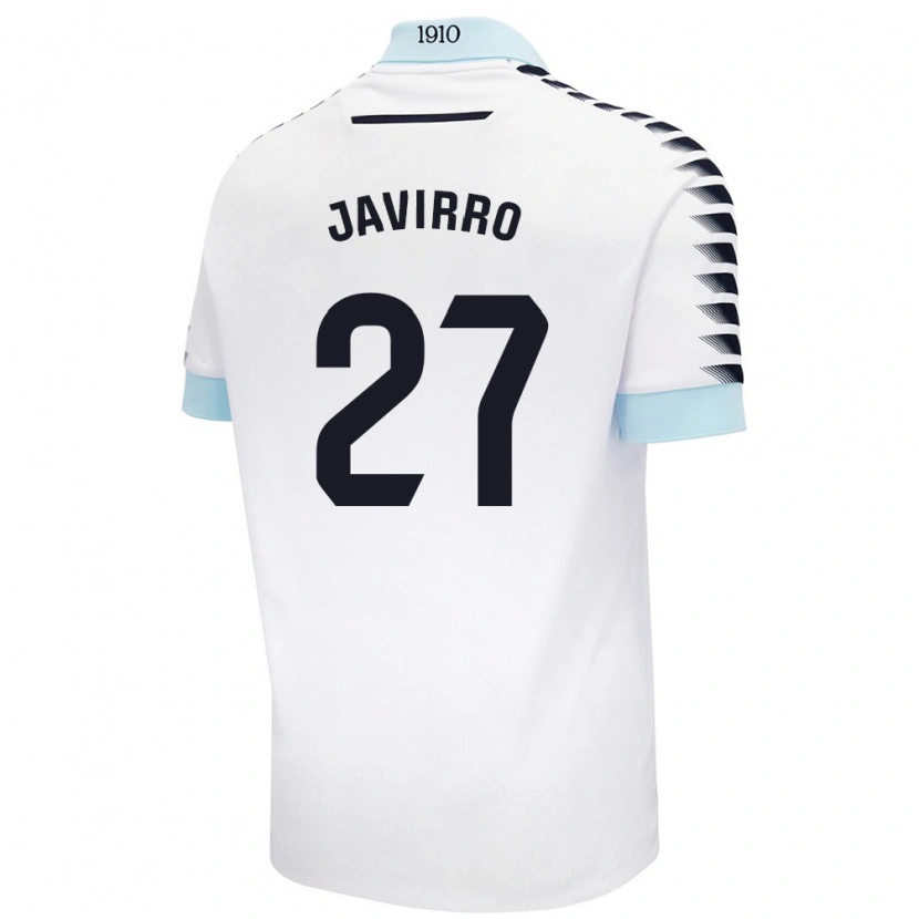 Danxen Kinderen Javirro #27 Wit Blauw Uitshirt Uittenue 2024/25 T-Shirt