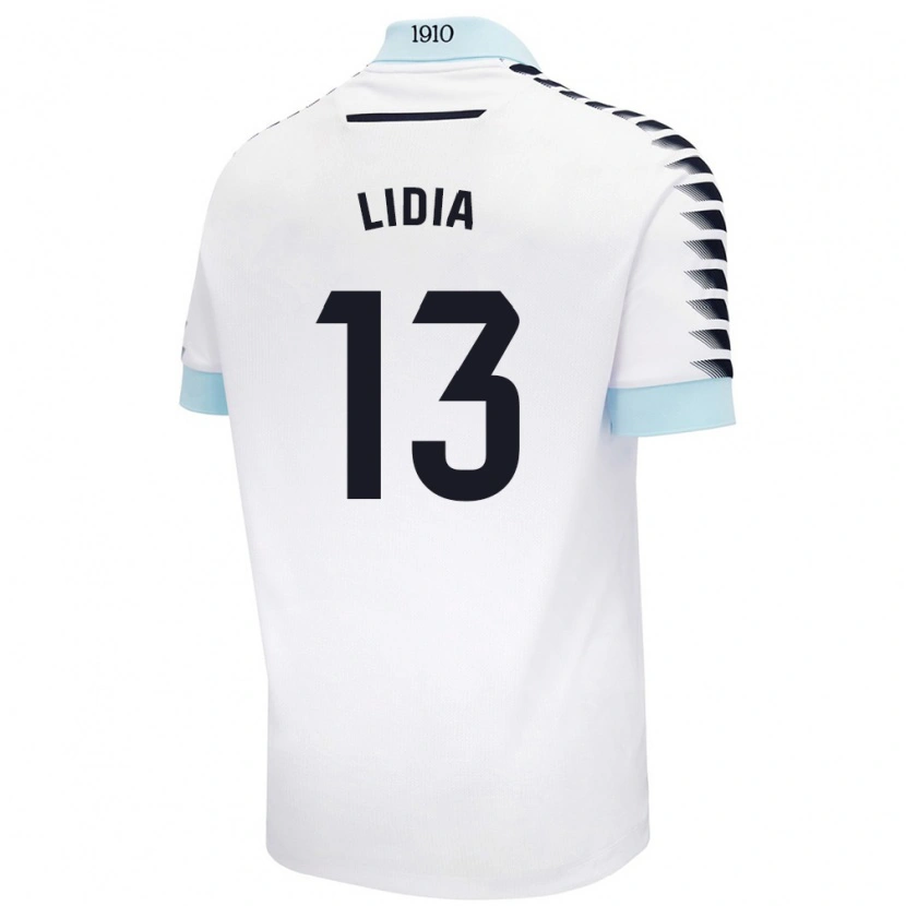 Danxen Kinderen Lidia Rincón García #13 Wit Blauw Uitshirt Uittenue 2024/25 T-Shirt