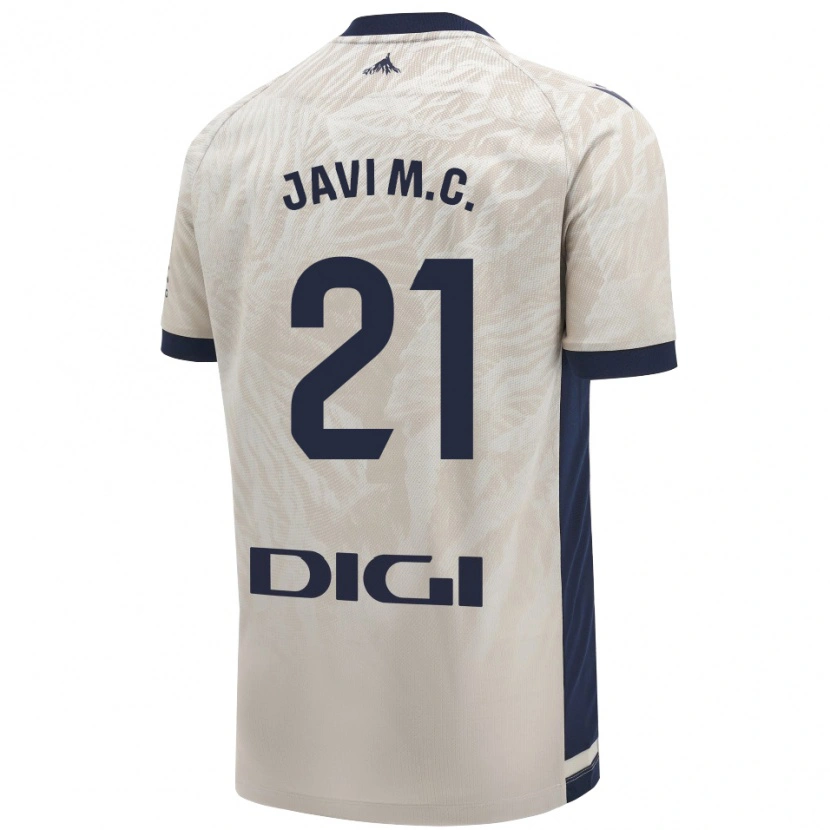 Danxen Kinderen Javi Martínez #21 Lichtgrijs Uitshirt Uittenue 2024/25 T-Shirt