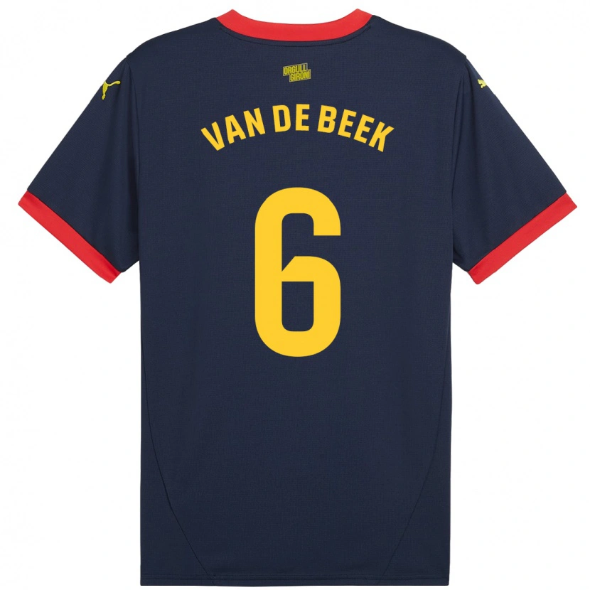 Danxen Kinderen Donny Van De Beek #6 Marineblauw Uitshirt Uittenue 2024/25 T-Shirt