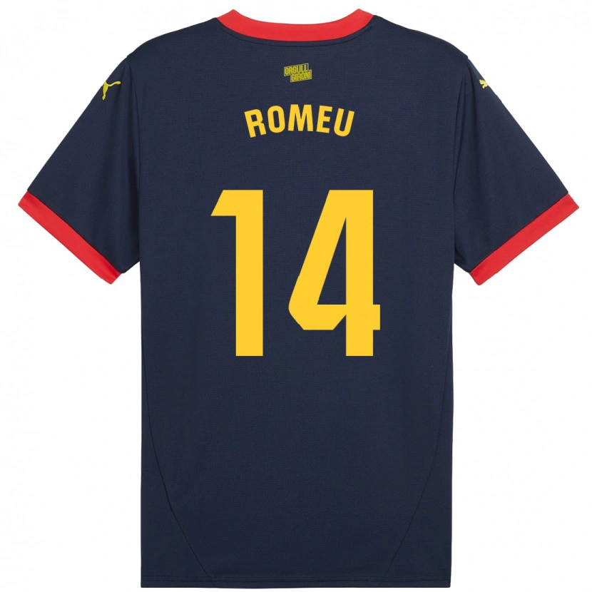 Danxen Kinderen Oriol Romeu #14 Marineblauw Uitshirt Uittenue 2024/25 T-Shirt