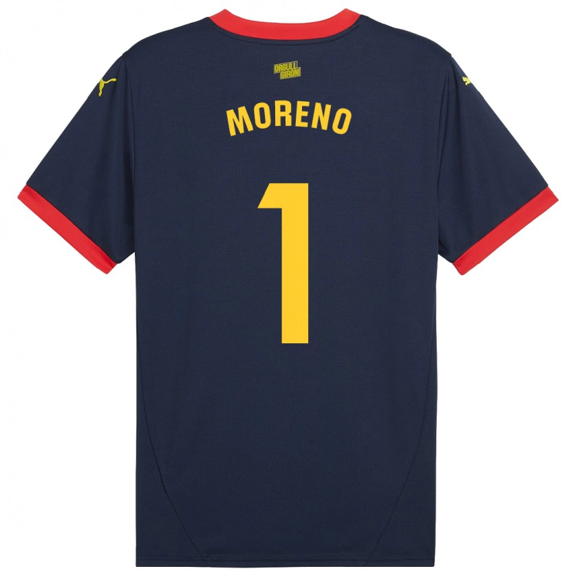 Danxen Kinderen Gerard Moreno #1 Marineblauw Uitshirt Uittenue 2024/25 T-Shirt