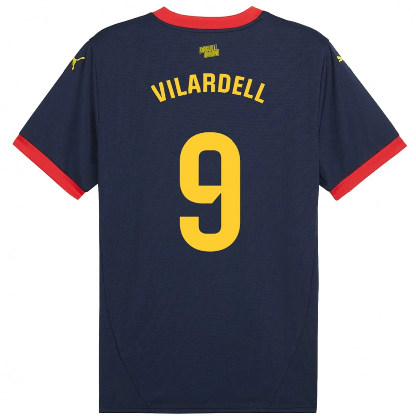 Danxen Kinderen Júlia Vilardell #9 Marineblauw Uitshirt Uittenue 2024/25 T-Shirt