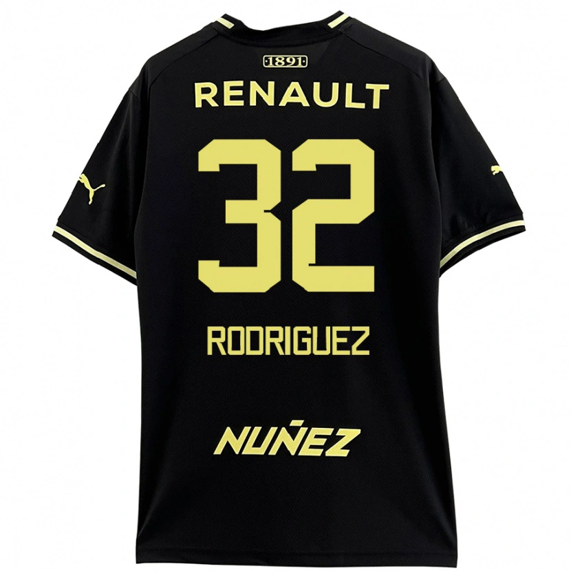 Danxen Kinderen Randall Rodríguez #32 Zwart Geel Uitshirt Uittenue 2024/25 T-Shirt