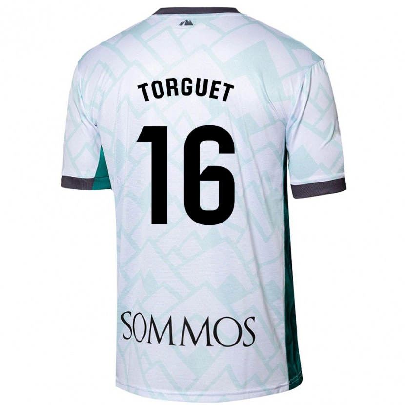 Danxen Kinderen Miguel Torguet #16 Wit Groen Uitshirt Uittenue 2024/25 T-Shirt