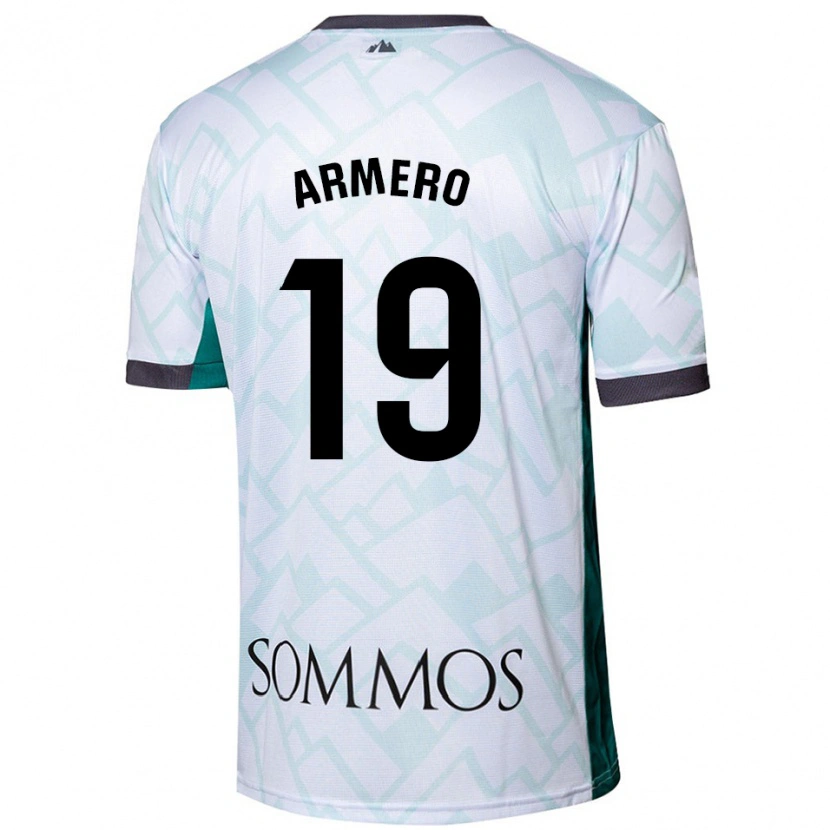 Danxen Kinderen Sergi Armero #19 Wit Groen Uitshirt Uittenue 2024/25 T-Shirt