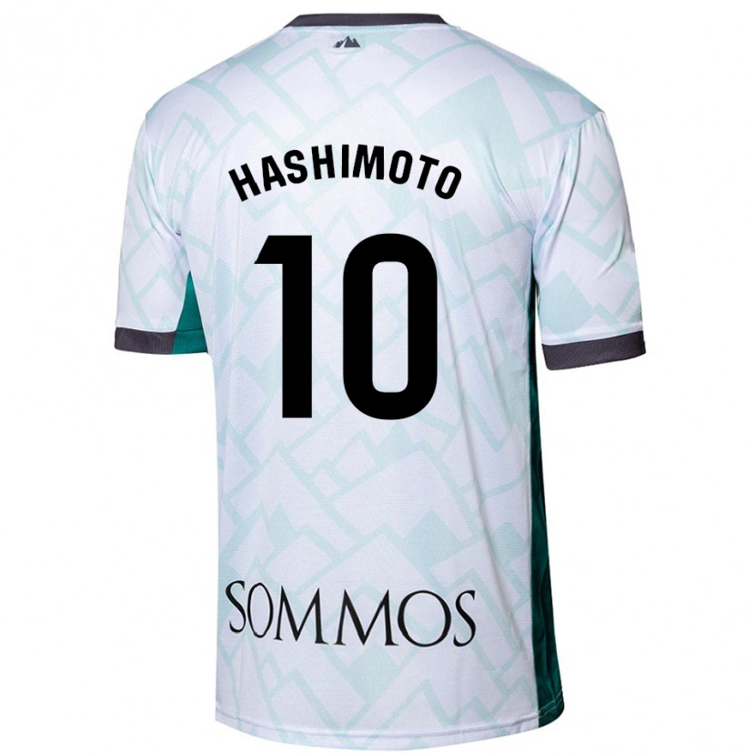 Danxen Kinderen Kento Hashimoto #10 Wit Groen Uitshirt Uittenue 2024/25 T-Shirt