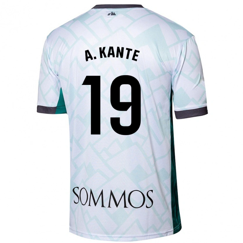 Danxen Kinderen Abou Kanté #19 Wit Groen Uitshirt Uittenue 2024/25 T-Shirt