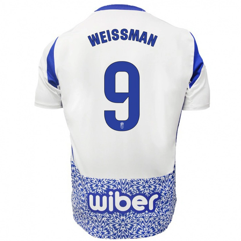 Danxen Kinderen Shon Weissman #9 Wit Blauw Uitshirt Uittenue 2024/25 T-Shirt