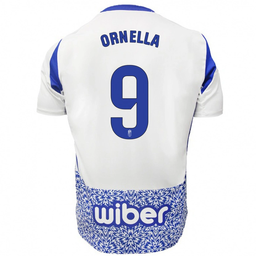 Danxen Kinderen Ornella #9 Wit Blauw Uitshirt Uittenue 2024/25 T-Shirt