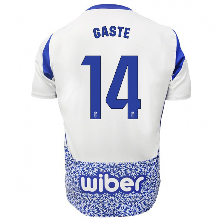 Danxen Kinderen Gaste #14 Wit Blauw Uitshirt Uittenue 2024/25 T-Shirt