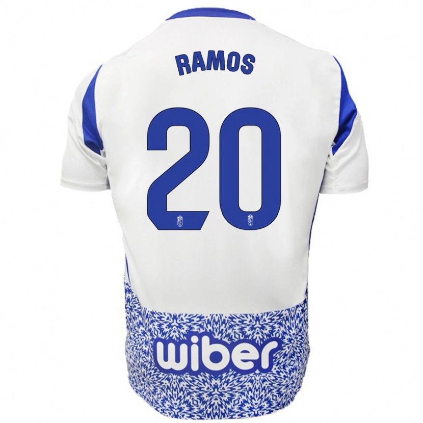 Danxen Kinderen Lucía Ramos #20 Wit Blauw Uitshirt Uittenue 2024/25 T-Shirt