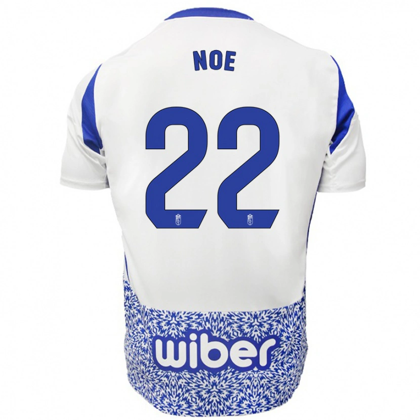 Danxen Kinderen Noe #22 Wit Blauw Uitshirt Uittenue 2024/25 T-Shirt