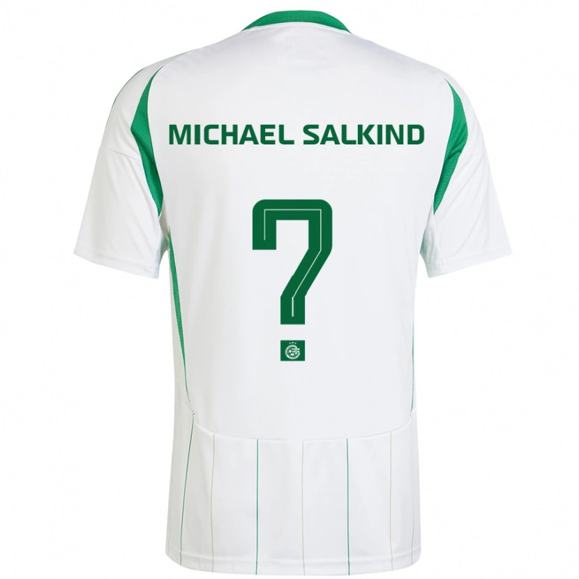 Danxen Kinderen Liav Michael Salkind #0 Witgroen Uitshirt Uittenue 2024/25 T-Shirt