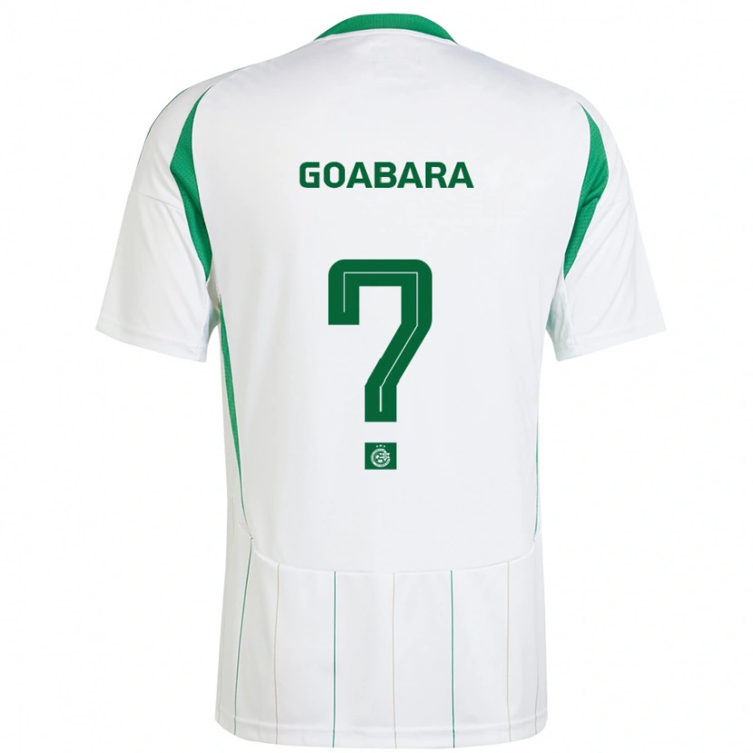 Danxen Kinderen Ibrahim Goabara #0 Witgroen Uitshirt Uittenue 2024/25 T-Shirt