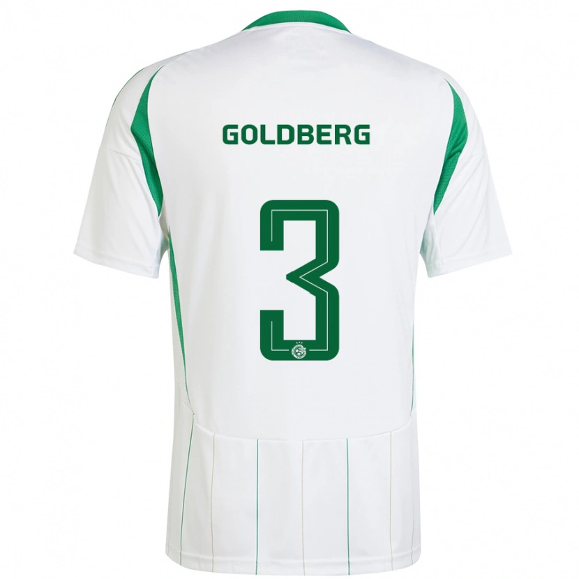 Danxen Kinderen Shon Goldberg #3 Witgroen Uitshirt Uittenue 2024/25 T-Shirt