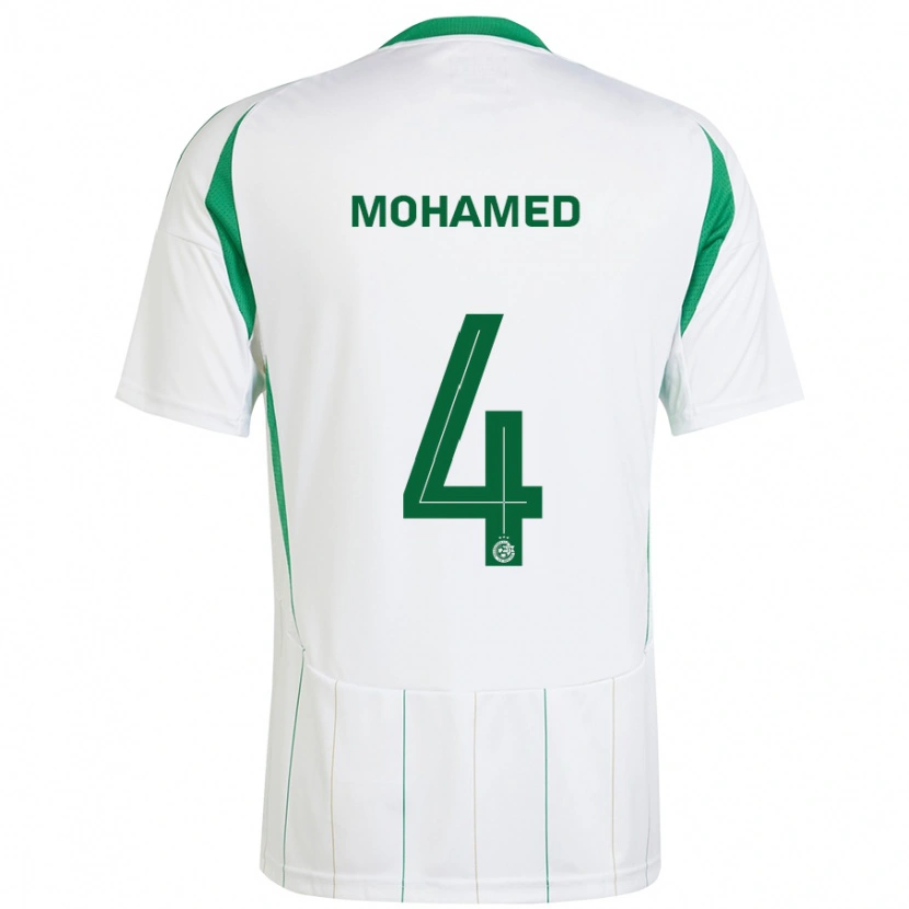 Danxen Kinderen Ali Mohamed #4 Witgroen Uitshirt Uittenue 2024/25 T-Shirt