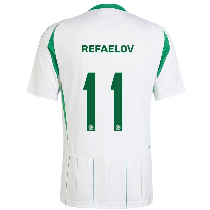 Danxen Kinderen Lior Refaelov #11 Witgroen Uitshirt Uittenue 2024/25 T-Shirt