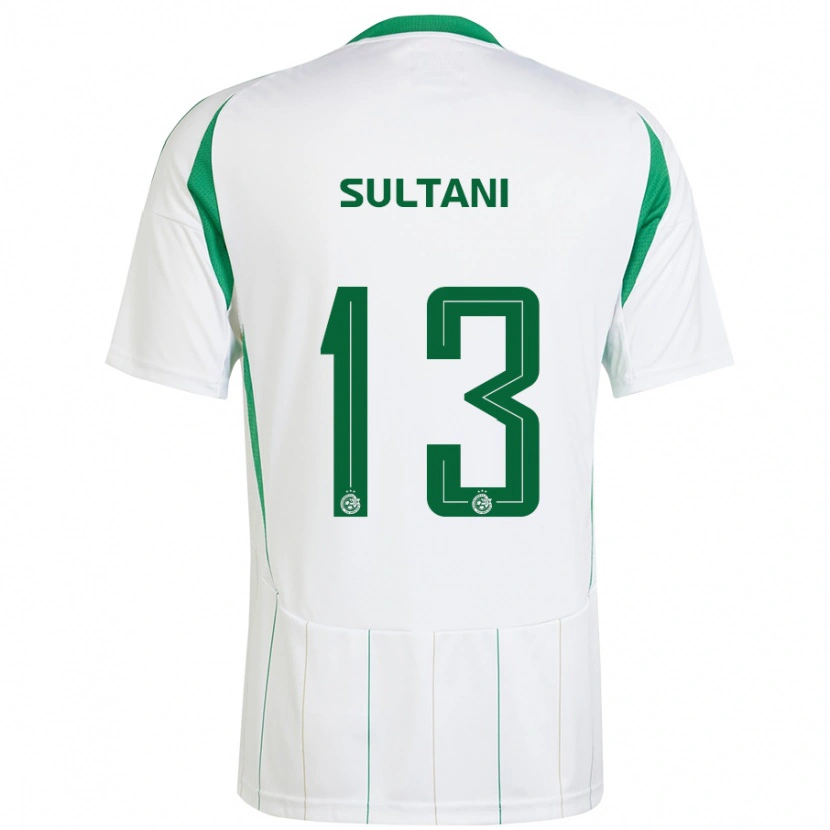 Danxen Kinderen Tomás Sultani #13 Witgroen Uitshirt Uittenue 2024/25 T-Shirt