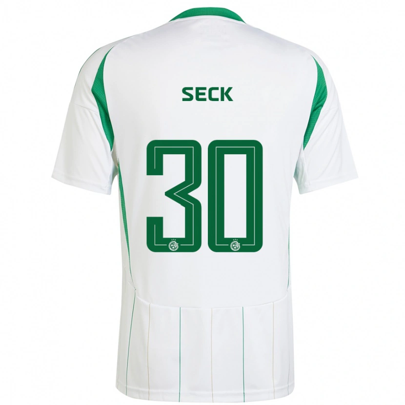 Danxen Kinderen Abdoulaye Seck #30 Witgroen Uitshirt Uittenue 2024/25 T-Shirt