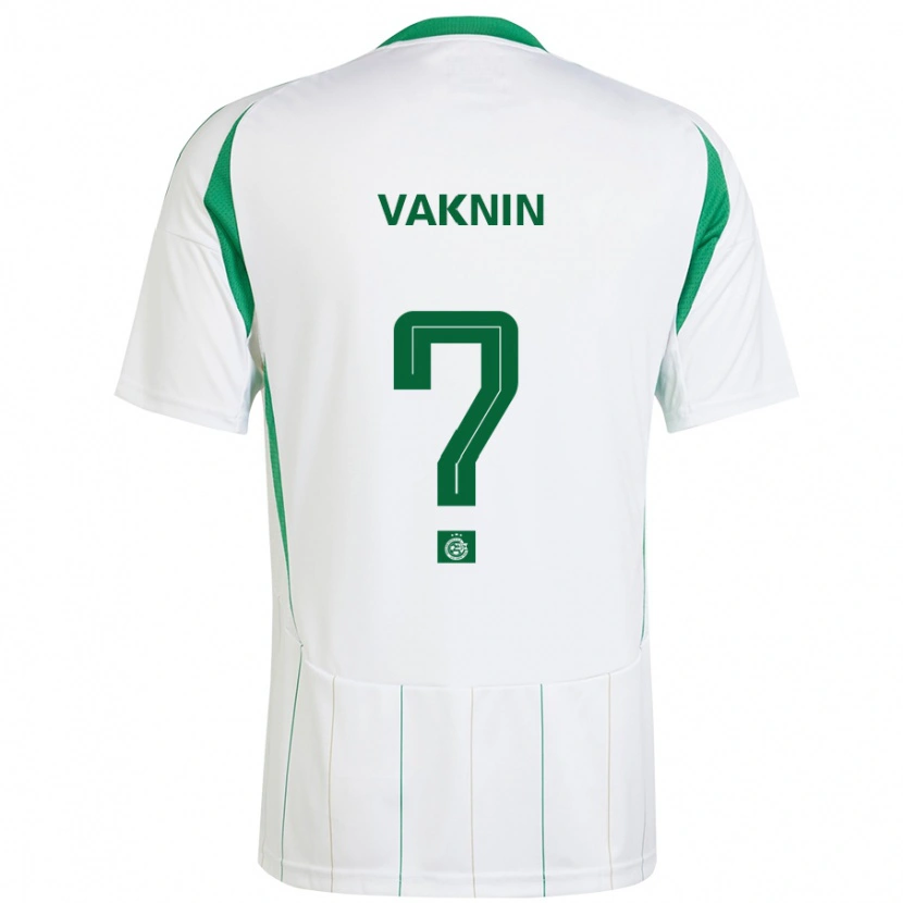 Danxen Kinderen Raz Vaknin #0 Witgroen Uitshirt Uittenue 2024/25 T-Shirt