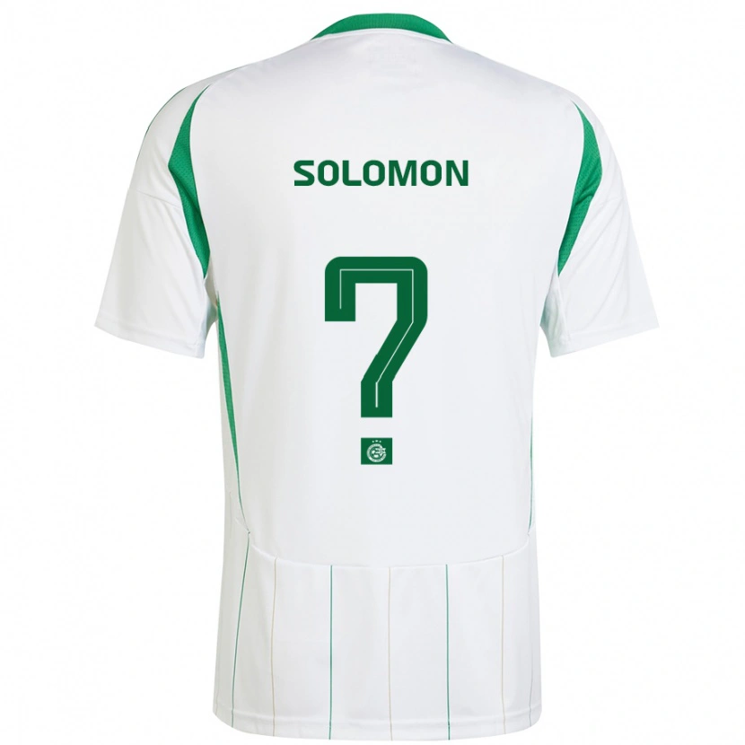 Danxen Kinderen Itay Solomon #0 Witgroen Uitshirt Uittenue 2024/25 T-Shirt