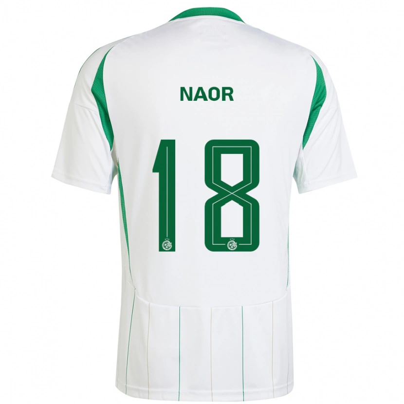 Danxen Kinderen Goni Naor #18 Witgroen Uitshirt Uittenue 2024/25 T-Shirt