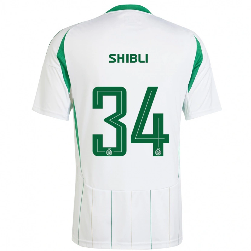 Danxen Kinderen Hamza Shibli #34 Witgroen Uitshirt Uittenue 2024/25 T-Shirt