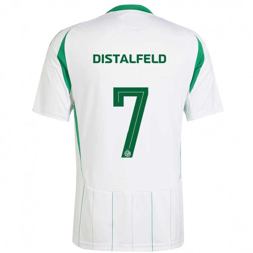 Danxen Kinderen Yanai Distalfeld #7 Witgroen Uitshirt Uittenue 2024/25 T-Shirt