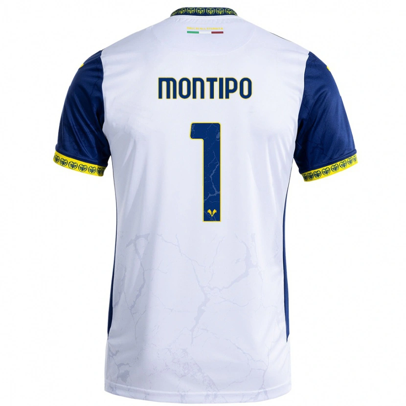 Danxen Kinderen Lorenzo Montipò #1 Witblauw Uitshirt Uittenue 2024/25 T-Shirt