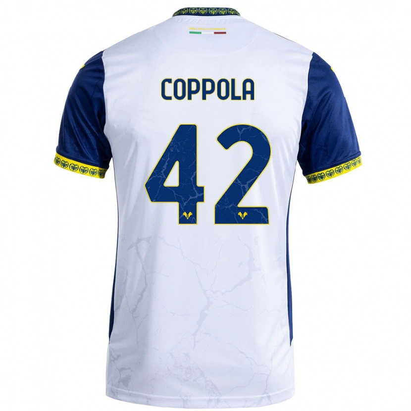 Danxen Kinderen Diego Coppola #42 Witblauw Uitshirt Uittenue 2024/25 T-Shirt