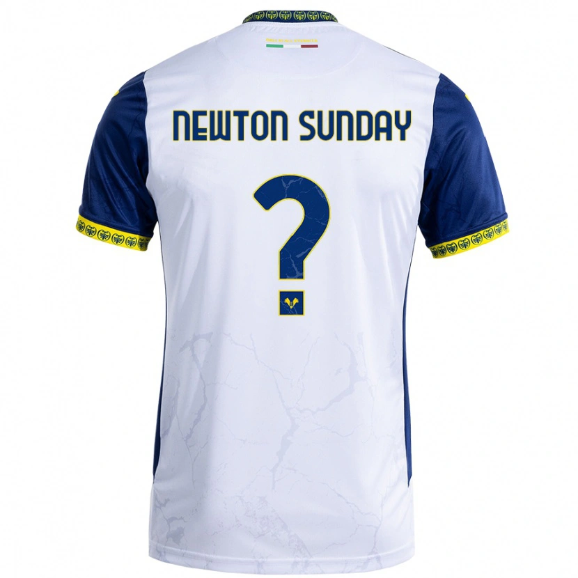 Danxen Kinderen Eloghosa Newton Sunday #0 Witblauw Uitshirt Uittenue 2024/25 T-Shirt