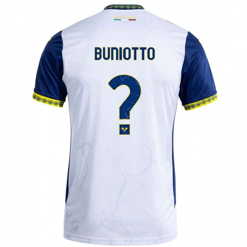 Danxen Kinderen Mattia Buniotto #0 Witblauw Uitshirt Uittenue 2024/25 T-Shirt