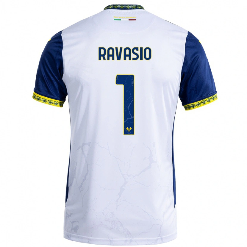 Danxen Kinderen Manuel Ravasio #1 Witblauw Uitshirt Uittenue 2024/25 T-Shirt