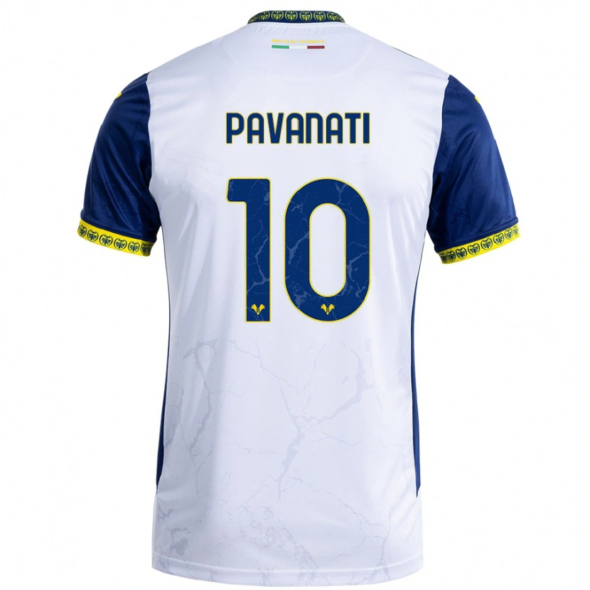 Danxen Kinderen Alessandro Pavanati #10 Witblauw Uitshirt Uittenue 2024/25 T-Shirt