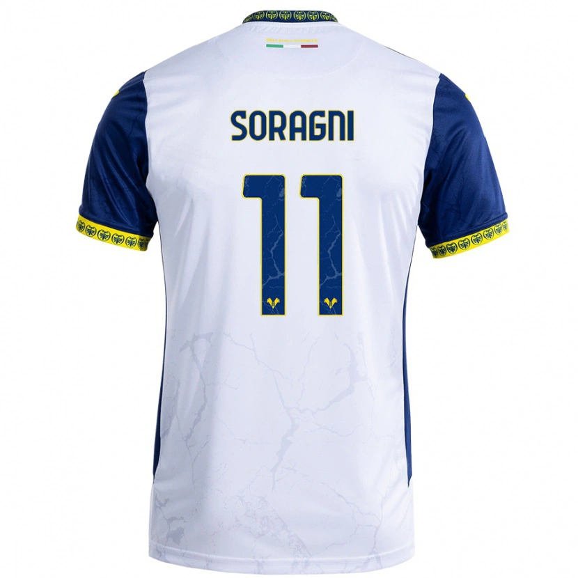 Danxen Kinderen Alberto Soragni #11 Witblauw Uitshirt Uittenue 2024/25 T-Shirt